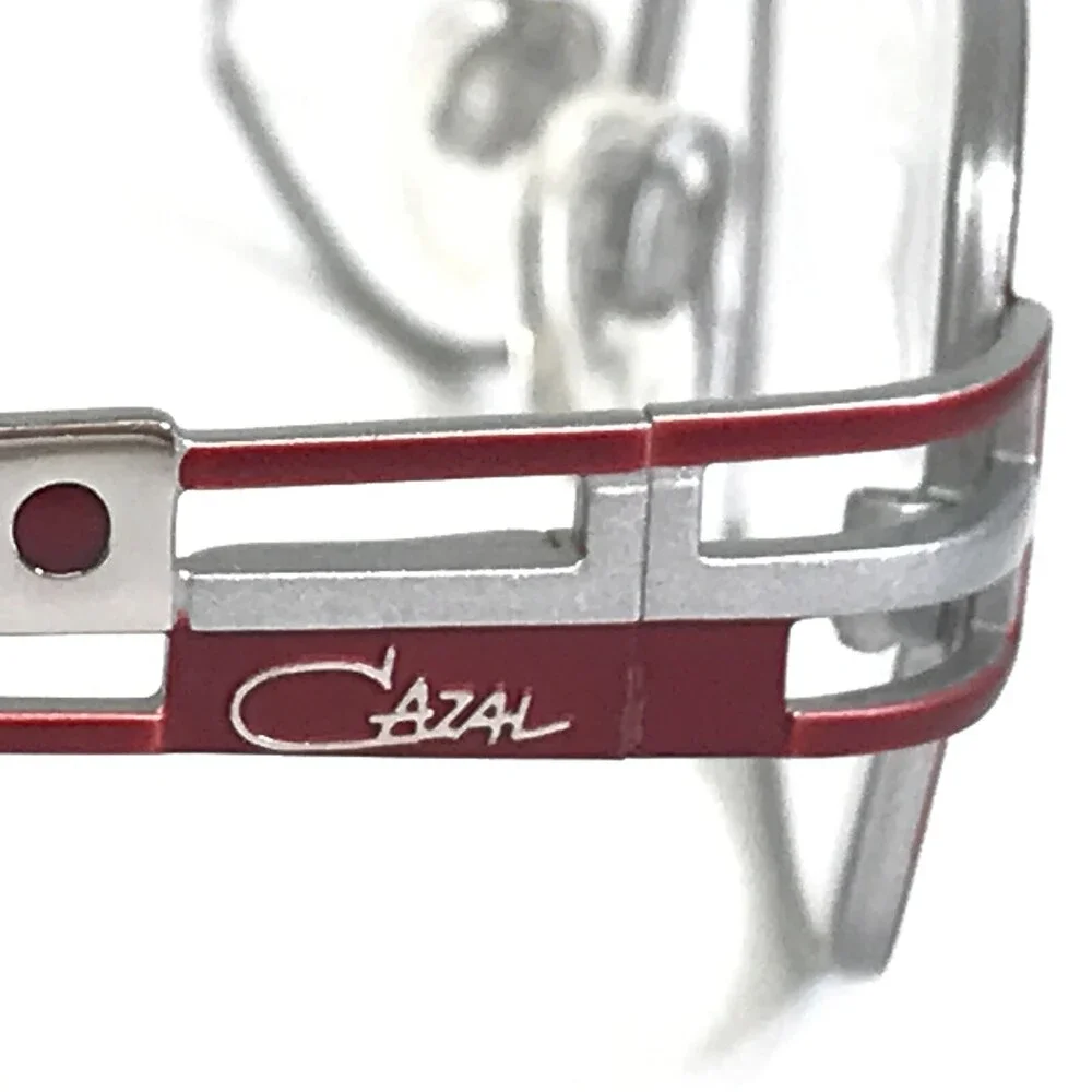 Cazal Eyeglasses Frames MOD.4190 COL.003 Matte Red Silver Rectangular 51-16-135